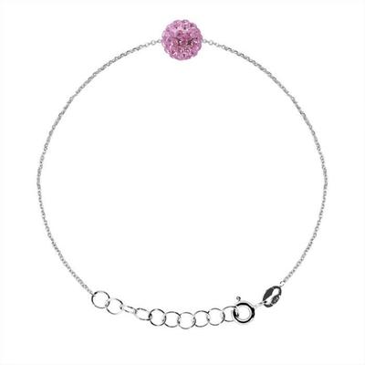 Náramek - LOVA LOLA VAN DER KEEN - Křišťálová koule - 925 Sterling Silver - Nastavitelná velikost - Dámské