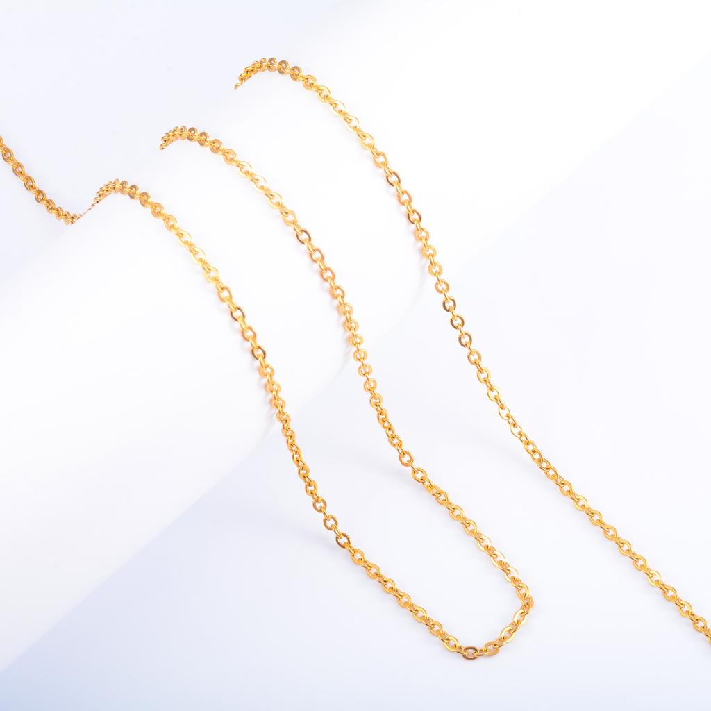 Classic Stainless Steel Link Cable O Chain Necklace for Women Men Choker on the Neck Collarbone Jewelry Accessories DIY Gift