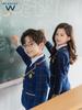 British Academy Style Girls' Pleated Skirt Uniform Set