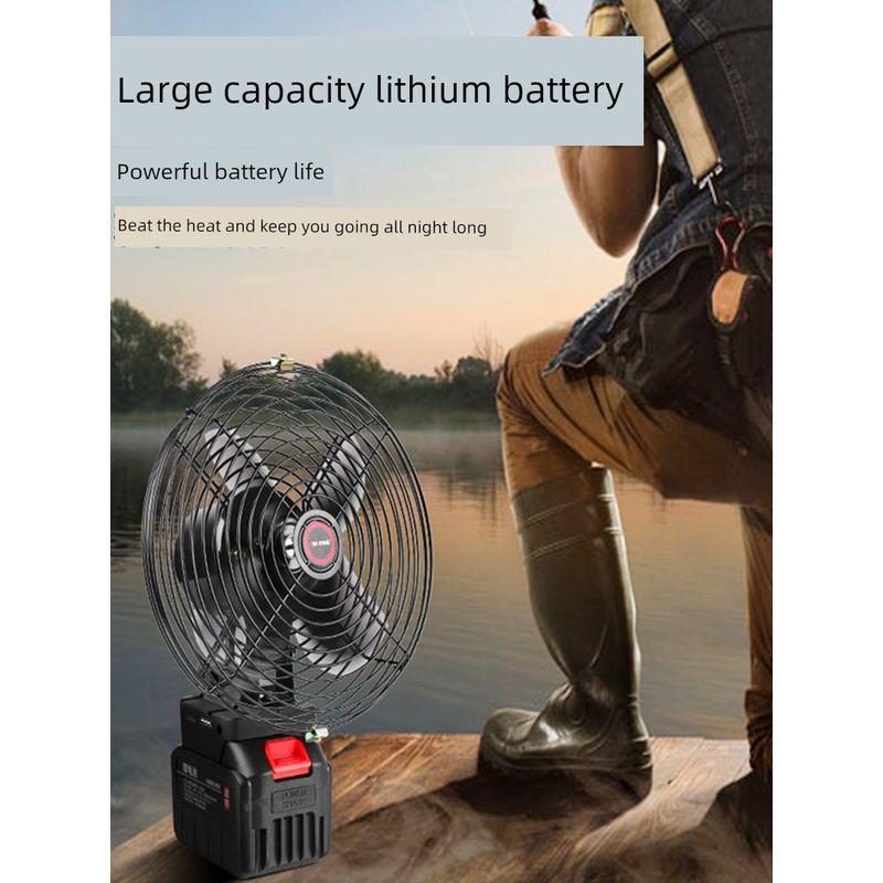 Lithium Battery Fan for Outdoor Stalls, Dormitories, and Camping, High-Power Portable Wireless Charging Table Fan, Small but Powerful