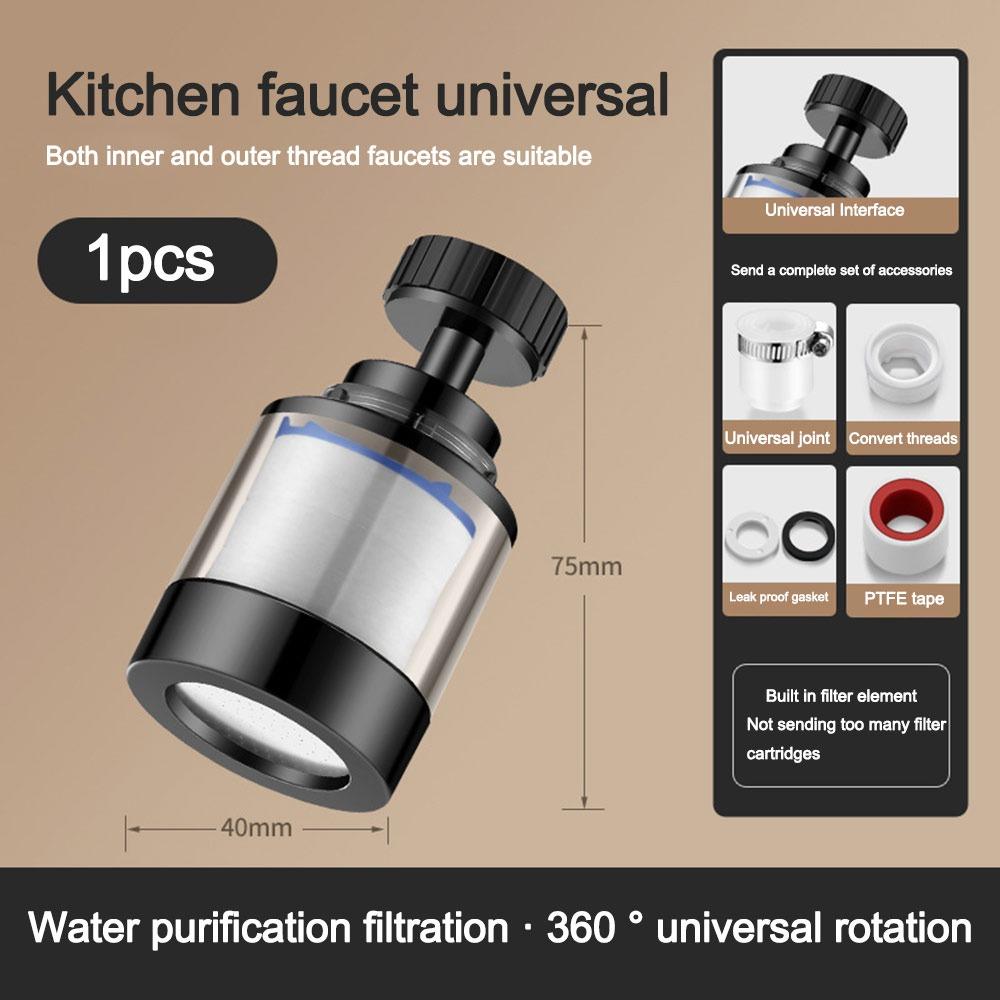 316 Stainless Steel Kitchen Faucet Purifier 360° Rotation Multi-Functional Anti Splash Faucet Leak-Proof Faucet Tap Water Filter