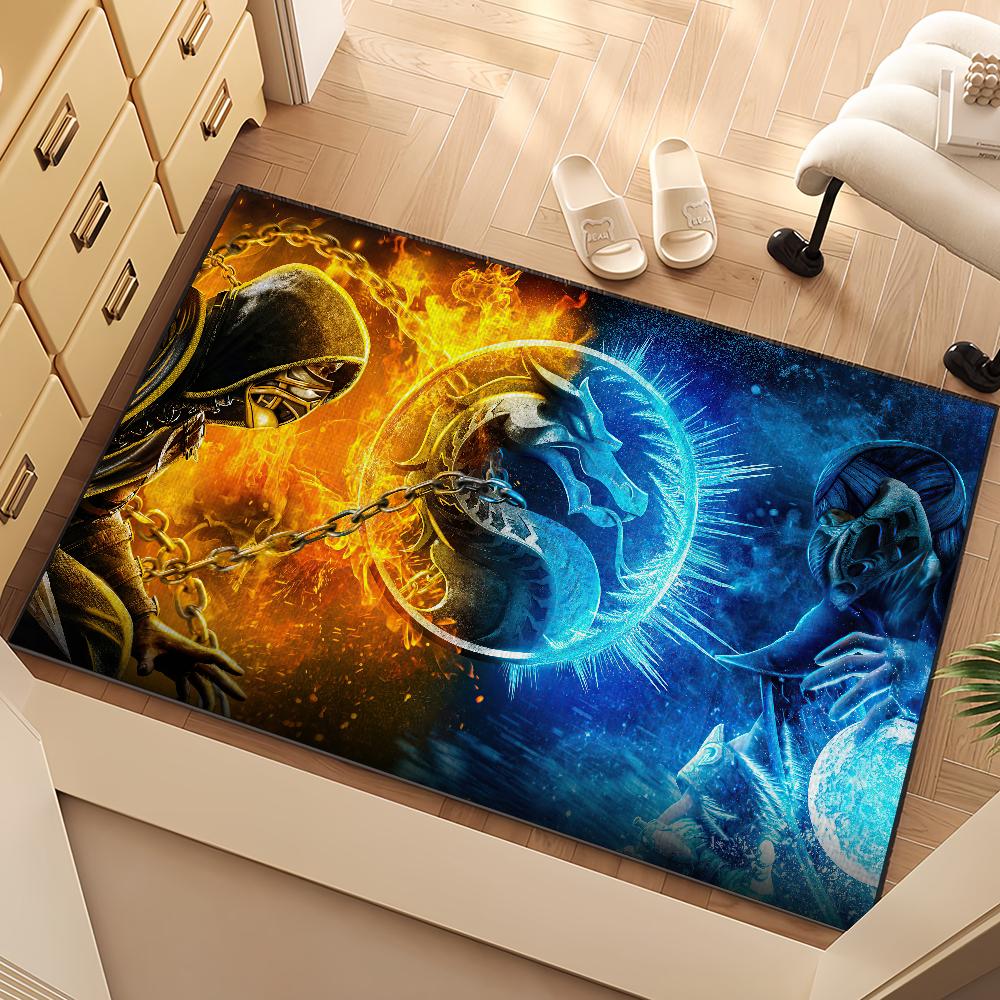 Game M-Mortal K-Kombat Small Carpet Bedside Kitchen Bath Living Home House Bedroom Floor Mat Doormat Large Carpet Rug Decoration