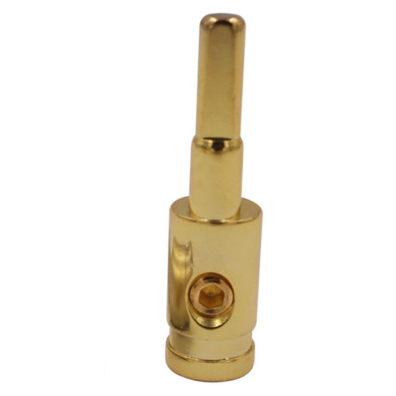 1Pcs 0GA 4GA 8GA Gold Silver Audio Amp Input Adapter Power Ground Wire Terminal Pure Copper Car Audio Connector