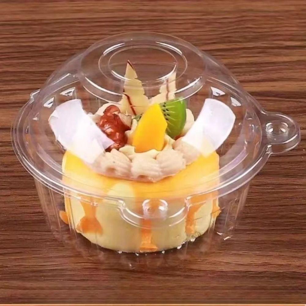 Oil-proof Transparent Dessert Boxes No Leakage Cat Head Cake Box for 100pcs Wedding