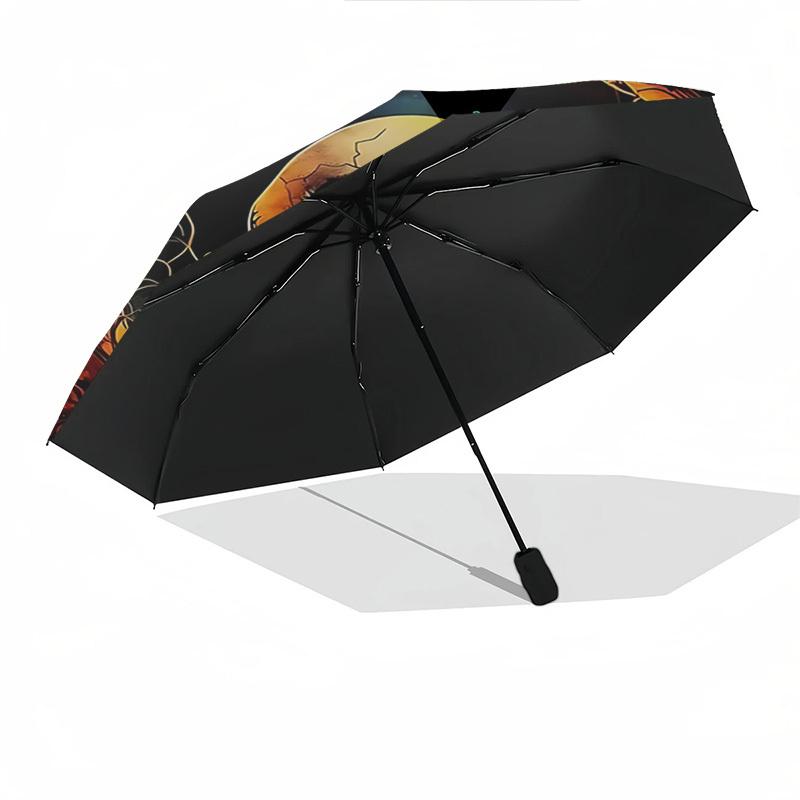 Nightmare Before Christmas Themed Automatic Opening and Closing Umbrella, Brightly Colored 8-rib Portable Umbrella, Suitable for Men and Women, A Perf