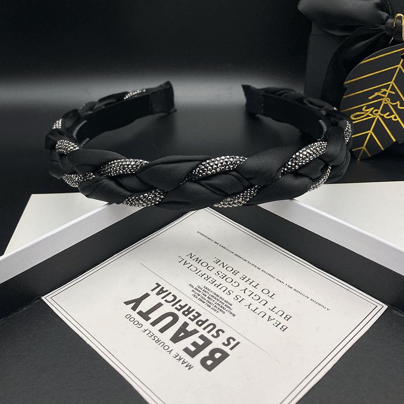 2024 Fashion Rhinestone Double Row Non-Slip Tooth Hair Clips & Headbands for Women