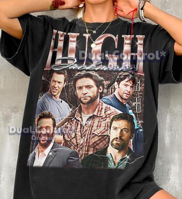 Hugh Jackman 90s Vintage Retro Bootleg Shirt, Action Hero Graphic Tee, Musical Cinema Actor Fan Apparel #SAF