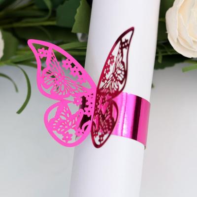 50Pcs Butterfly Napkin Ring Napkin Button Hotel Birthday Wedding Christmas Party Table Decoration