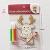 Christmas DIY Cartoon Wooden Easel: Creative Colorful Doodle Board Hanging Decoration