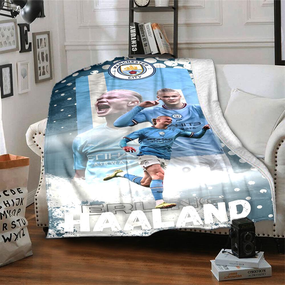 1pc Haaland13 Blanket, Gift, for Men and Women, Soft Blanket, Good for Sofa Bed Couch Travel, Lightweight Flannel Blanket