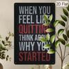 Vintage Metal Tin Sign Motivational Wall Art Home Office Decor