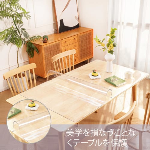Transparent PVC Tablecloth, Table Mat, 80*135cm, Odorless, Rectangular Desk Mat, 1.5mm Thick, Rectangular Table Cover, Anti-Slip, Dustproof, Waterproo