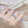 New Fashion Jewelry Zircon Round Wedding Rings For Women Girl 925 Stamp Six-claw Full Of Diamond Jewelry Wholesale