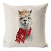 African Animal Linen Cushion Cover Office Sofa Cushion Office Lumbar Pillow Small Pillow