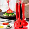 1/7PCS Silicone Non-stick Cookware Tools Red Pot Shovel High Quality Cooking Spoon  Cooking