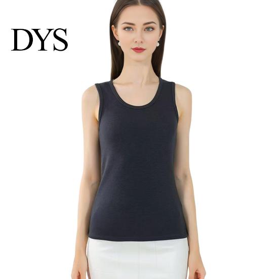 Winter Tank Top Women Thermal Vest Seamless Velvet Fast Temperature Lock Round Lady Neck Slim Fit Elastic Sleeveless Inner Wear Bottoming Casual