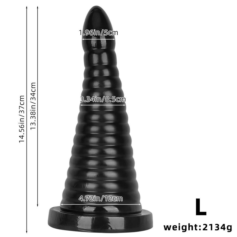 Black PVC Butt Plugs Oversized Dildo Masturbator Fisting Sex Toys Big Dick Strap On Penis BDSM