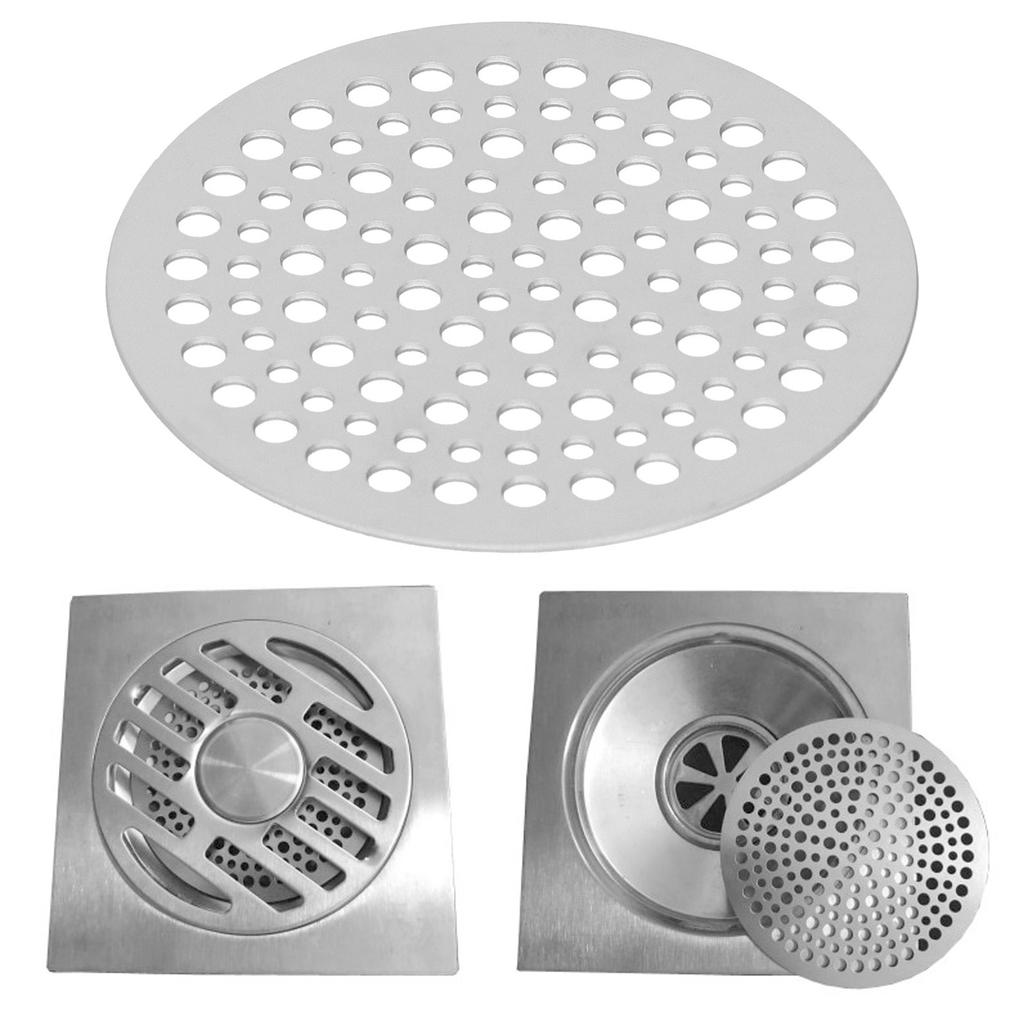 Floor Drain Filter Stainless Steel Round Drainage Shower Strainer Mesh Piece Anti Blocking(82mm )
