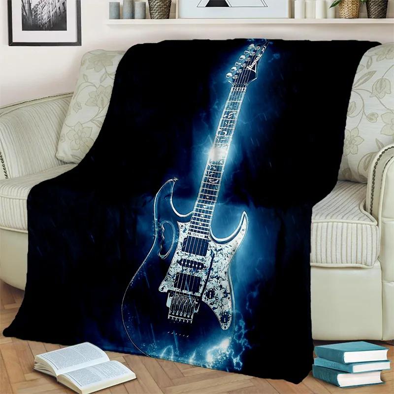 HD Classical Guitar Electric Guitar Blanket,Soft Throw Blanket for Home Bedroom Bed Sofa Picnic Travel Office Cover Blanket Kids