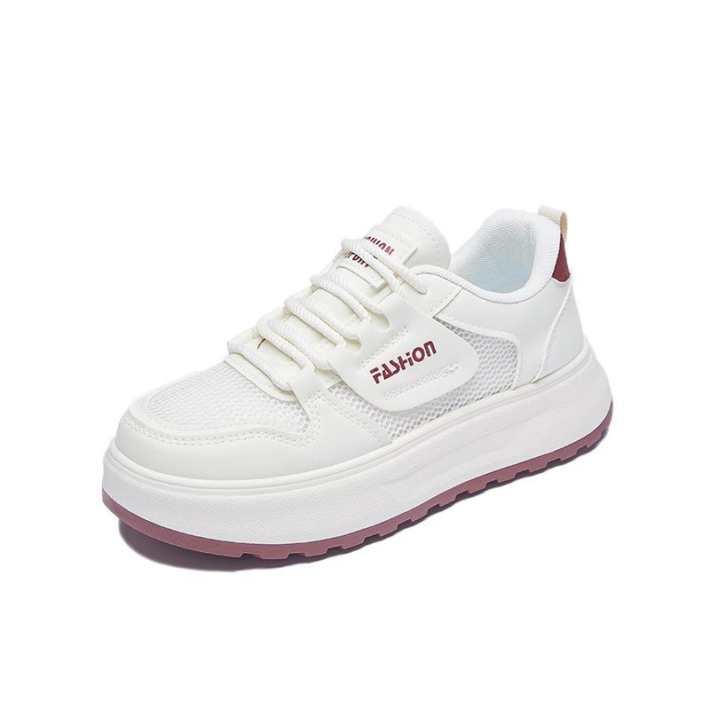 New Trendy Female Student Thick-soled Heightened Mesh Breathable Casual Shoes