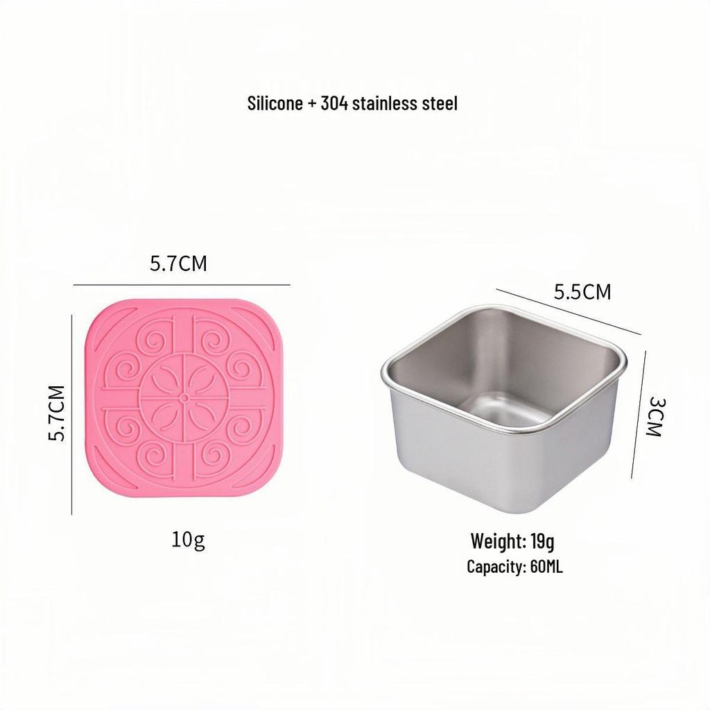 Stainless Steel Sauce Dish with Silicone Lid – Portable Outdoor Dipping Dish for Salad and Seasoning