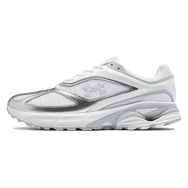 Under Armour HOVR Apparition White Metallic Silver Unisex Running Shoes 3027595-111 44.5