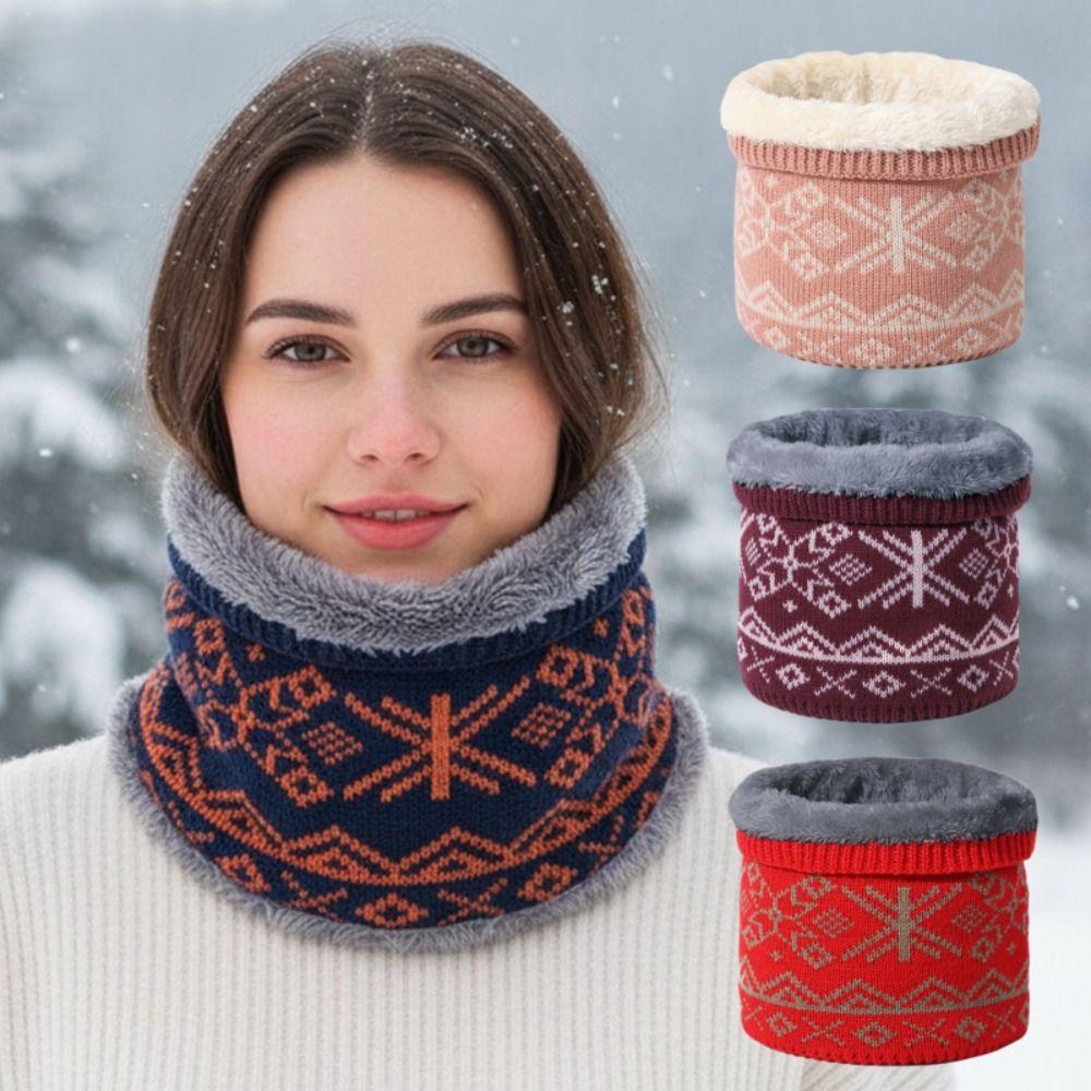Plush Neck Scarves Thickened Lining Pullover Cap Fashion Sport Scarf