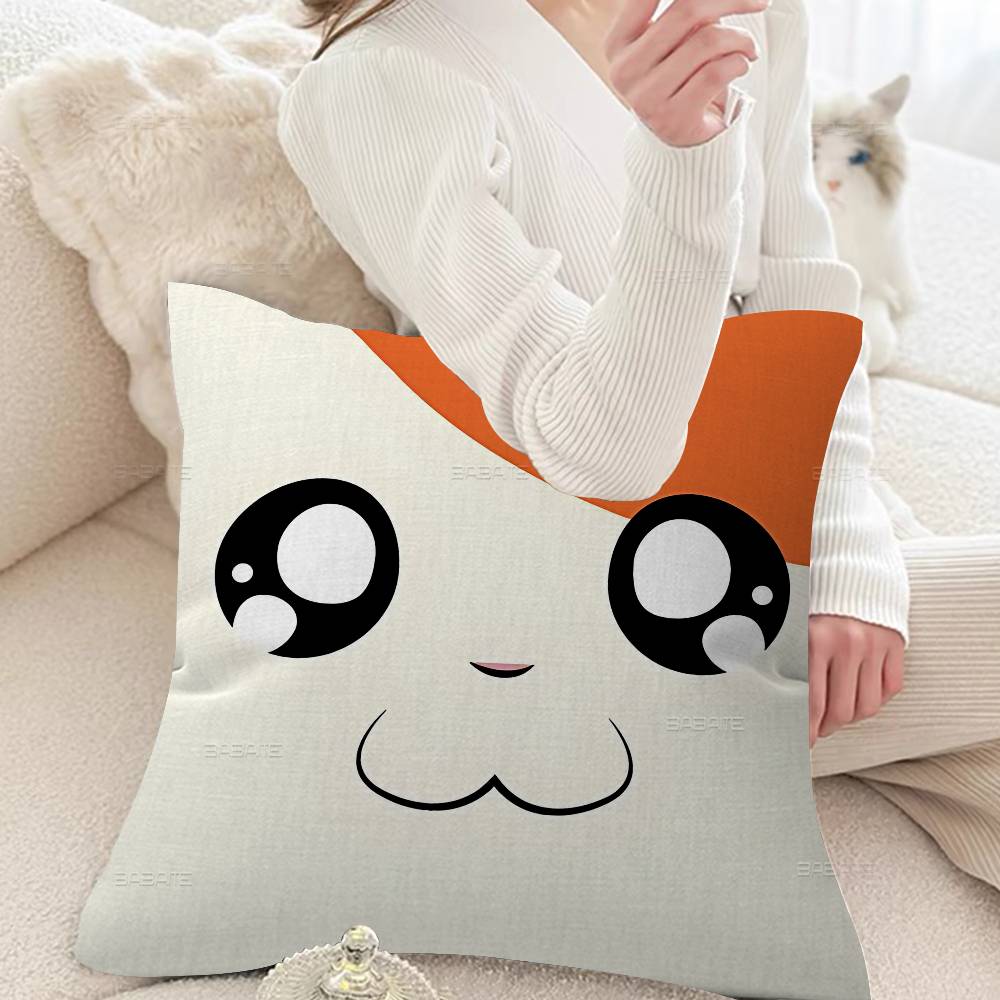 Cartoon Cute Hamtaro Cushion Cover Polyester Sofa Cushions Decorative Throw Pillows Home Decoration Pillowcover