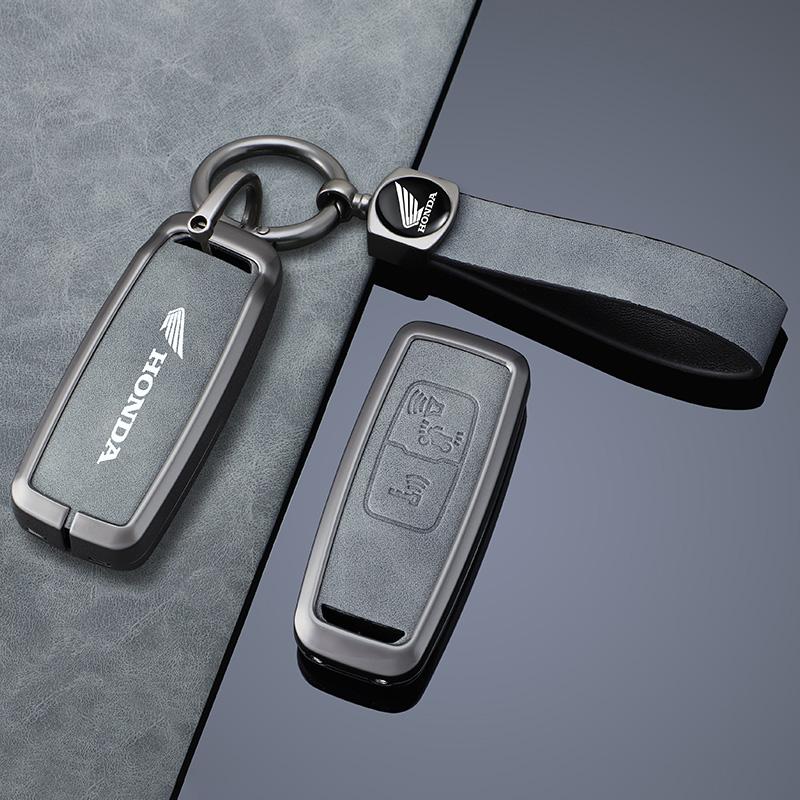 Car High-grade Gray Metal Key Case Cover Shell Fob For Honda PCX160 VISION SH350 160 PCX 125 Switch 150 ADV Wrench 350 2021 2022 akd256