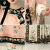 Chinese Qing And Han Women's Restored Ethnic Clothing Printed Horse Face Skirt Set