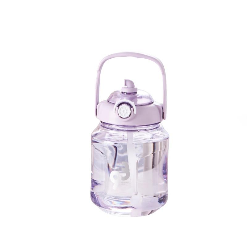 New Submarine Tons Barrel Tongqu Students Plastic Cups Straw Cups 1200ml Large-capacity Outdoor Portable Kettle.