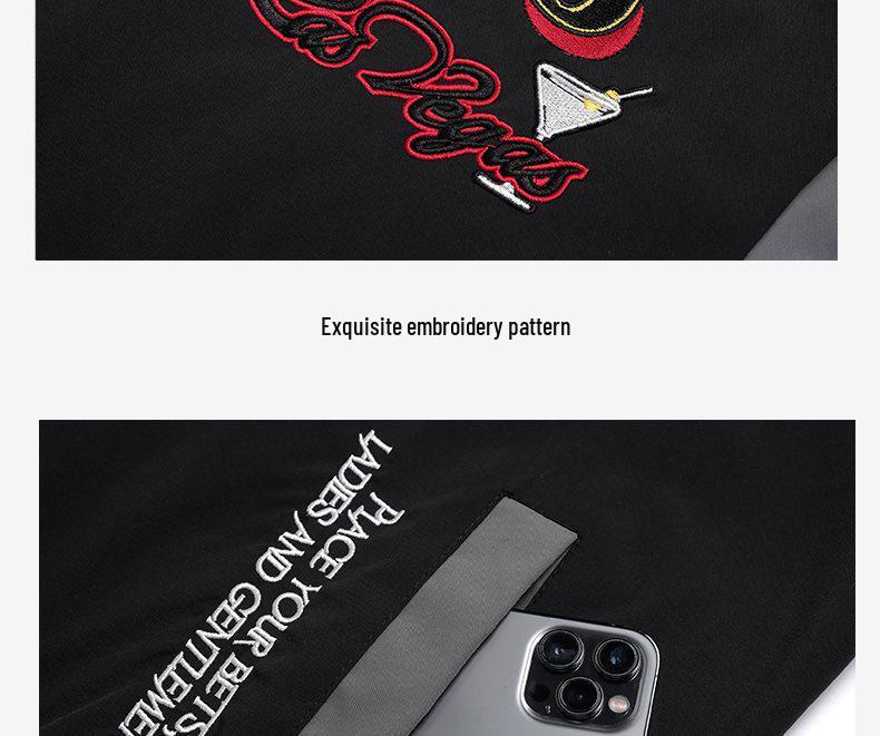 2026 Men's American Retro Digital Embroidery Baseball Jacket - Trendy, Versatile Casual Outerwear