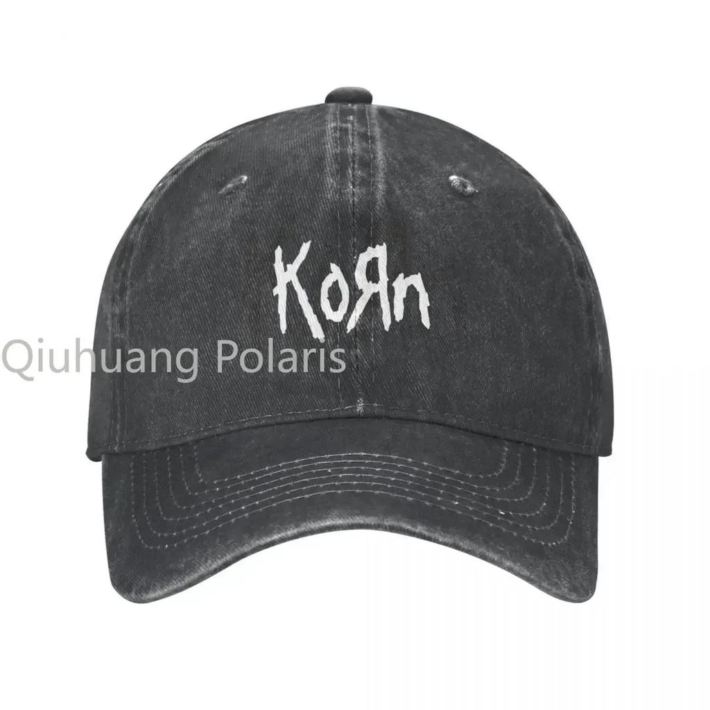 Korn Rockmusik Unisex Baseballkappen Used-Look Baumwollkappen Hut Retro Outdoor Alle Jahreszeiten Reise Kopfbedeckung