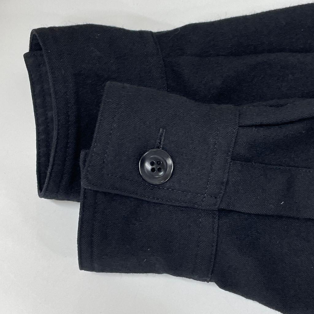 Y's YR-D06-101 FLANNEL CHEST POCKET SHIRT DRESS dress 1 blackUsed