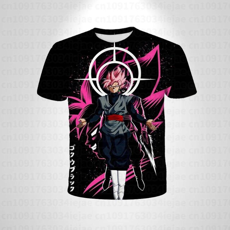 2026 Summer Dragon Ball T-shirt Children's T-shirt Anime Character Sun Wukong Super Saiya T-shirt Children's Short Sleeve
