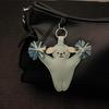Leather Rabbit Car Keyring Bag Pendant Handmade Charm Personalized Trendy Girl Gift Bag Accessories