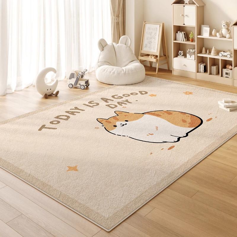 Cartoon Colored Carpets for Living Room Cute Animals Bedroom Decor Rug Fluffy Soft Children's Room Carpet Home Thicken Floor Mat