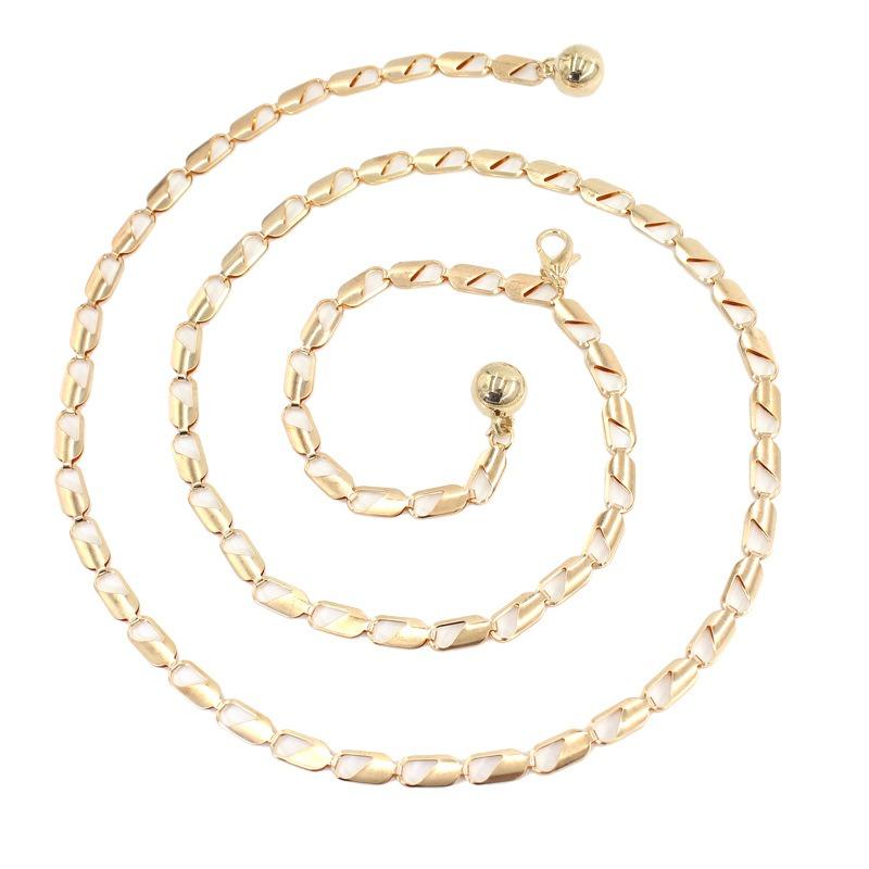 Women's Metal Hook Waist Chain - Adjustable Link Belt for Dresses Korean Style Slimming Decorative Body Jewelry