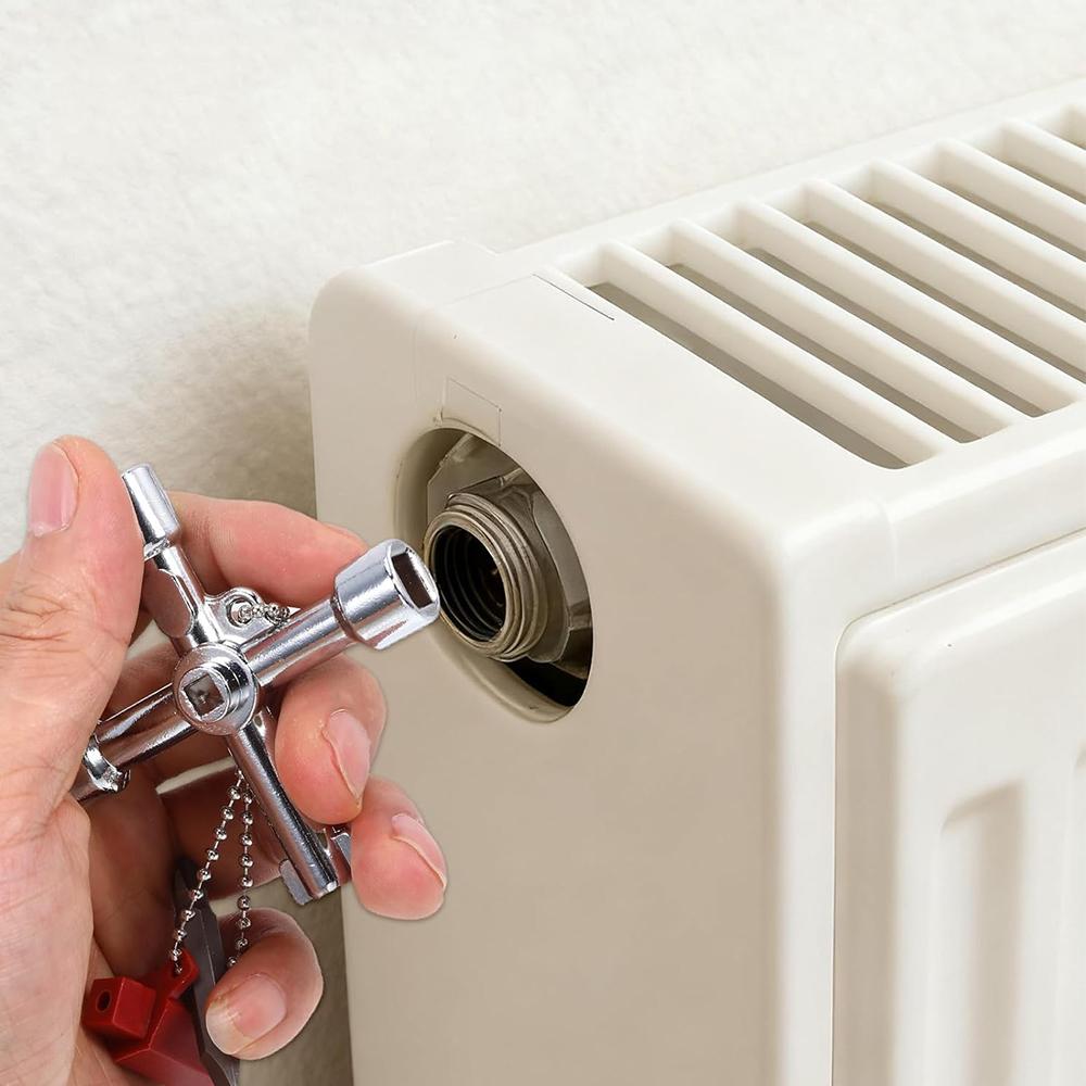 8 stk. Universalnøkkel for anleggsmaskiner for utløpsventiler og kraner, forsyningsskap