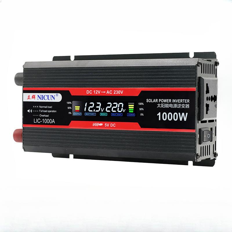 Onduleur de véhicule 12-24v Usage général Vers 220v Haute puissance Extérieur Ménager Batterie Voiture Convertisseur de puissance