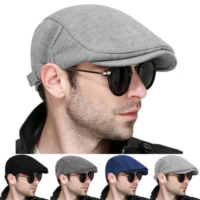 Ανδρικά Μονόχρωμα Καπέλα Newsboy Βρετανικά Καπέλα Ζωγράφων Μπερέδες Άνοιξης Φθινοπώρου Ρυθμιζόμενο Επίπεδο Καπέλο