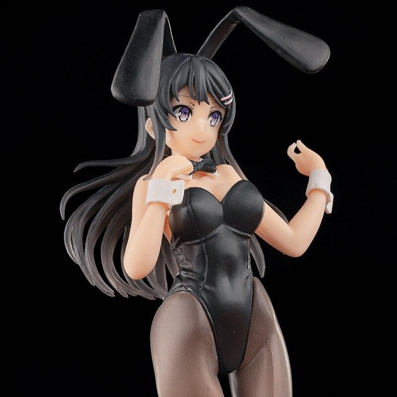 20CM Anime Rascal Does Not Dream of Bunny Girl Senpai Sexy Figure Toy Senpai Sakurajima Sexy Anime Action Figure PVC Model Toys