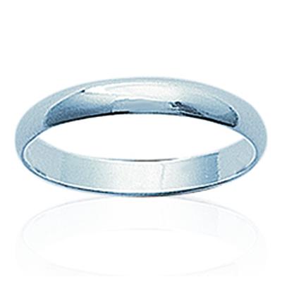 3mm Silver 'Half-Ring' Wedding Band