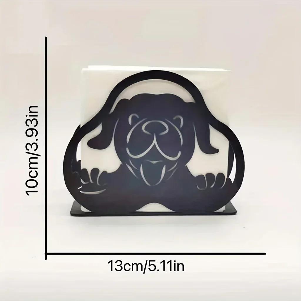 Home LivingRoom Iron Art Standing Tissue Holder Rustic Animal Pattern Party Wedding Dining Table Decor Napkin Stand Storage Rack