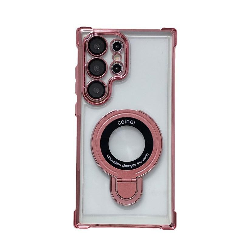 Samsung SUltra Mobile Phone Case Magnetic Suction Bracket A Electroplated Transparent SFE Anti-drop Space Case S +