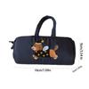 Embroidered Dog Cartoon Pencil Case Print Puppy Pencil Pouch  Stationery Holder
