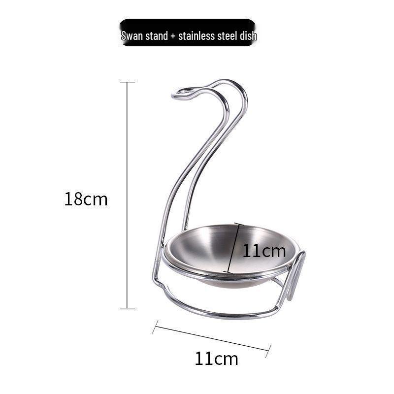 Stainless Steel Soup Ladle and Colander Holder Stand for Restaurants