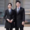Teluoman Unisex Black Winter Wool-Feel Coat