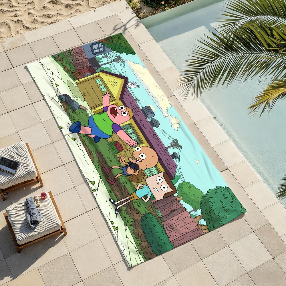 Fun Cartoon C-Clarence-S Funny Towel Shower Sauna Travel Spa Quick Dry Gym Accessories Soft Large Beach Towels