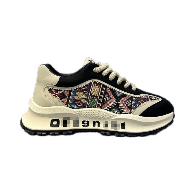 22 winter new printing embroidery sports shoes casual and comfortable platform dad shoes